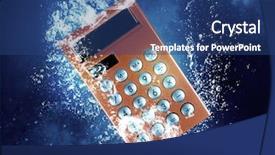  Presentation with pebble under ripple water - Theme having mathematic wallpaper - calculator under water background and a  colored foreground