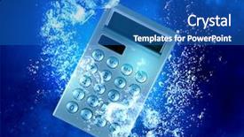  Presentation with under water concrete - Amazing presentation theme having mathematic wallpaper - calculator under water backdrop and a  colored foreground