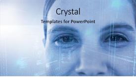  Presentation with virtual - Slides with mathematic wallpaper - close up portrait of businesswoman background and a light blue colored foreground