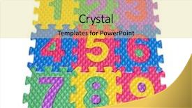  Presentation with numbers - Presentation with mathematic wallpaper - color numbers from puzzles background and a yellow colored foreground
