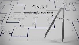  Presentation with compass - PPT layouts featuring mathematic wallpaper - computer generated image of drawing background and a light gray colored foreground