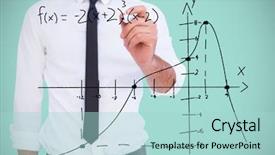  Presentation with blessed virgin mary statue blue - Slide set consisting of mathematic wallpaper - focused businessman writing with marker background and a light blue colored foreground