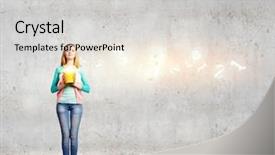  Presentation with flying - Amazing presentation having mathematic wallpaper - young girl holding bucket backdrop and a light gray colored foreground