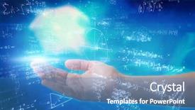  Presentation with diagram - Beautiful theme featuring mathematical equations with diagram backdrop and a teal colored foreground