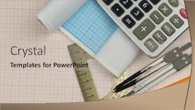  Presentation with math graph - Amazing presentation design having mathematical-instruments-lie backdrop and a soft green colored foreground