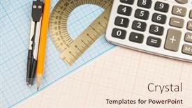  Presentation with math graph - Amazing slide set having mathematical-instruments-lie backdrop and a cream colored foreground