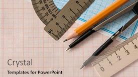  Presentation with math graph - Beautiful PPT theme featuring mathematical-instruments-over-the-corner backdrop and a lemonade colored foreground