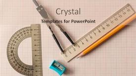  Presentation with math graph - Colorful slide deck enhanced with mathematical-instruments-over-the-corner backdrop and a lemonade colored foreground