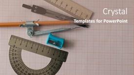  Presentation with math graph - Audience pleasing PPT layouts consisting of mathematical-instruments-over-the-corner backdrop and a coral colored foreground