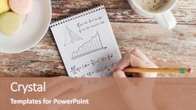  Presentation with business mathematics - Slide deck consisting of mathematics - business education and people concept background and a coral colored foreground