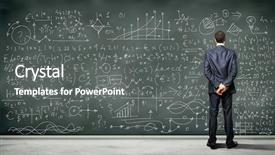  Presentation with mathematics - Colorful presentation enhanced with mathematics - business person standing backdrop and a gray colored foreground
