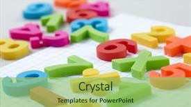  Presentation with numbers - Slide deck having mathematics - color numbers background and a seafoam green colored foreground