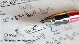  Presentation with education complex math formulas - Presentation theme having mathematics - complex mathematical trigonometry formulae background and a light gray colored foreground