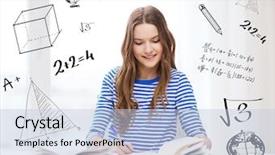  Presentation with mathematics - Amazing presentation having mathematics - education and home concept backdrop and a lemonade colored foreground