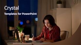  Presentation with learning - PPT theme with mathematics - people education freelance and learning background and a navy blue colored foreground