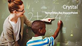  Presentation with doodles - Audience pleasing PPT layouts consisting of mathematics - school subjects doodles against teacher backdrop and a gray colored foreground