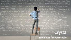  Presentation with mathematics - PPT theme with mathematics background - formulas background and a gray colored foreground