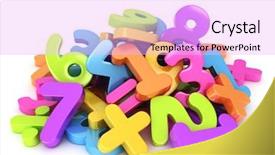  Presentation with mathematics cartoon - Beautiful presentation featuring mathematics cartoon - 3d illustration of assorted numbers backdrop and a lavender colored foreground