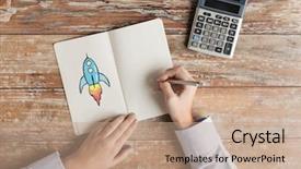  Presentation with technology education - Audience pleasing slide set consisting of mathematics cartoon - business education people and technology backdrop and a coral colored foreground