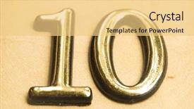  Presentation with mathematics cartoon - Cool new PPT layouts with mathematics cartoon - close up of gold numeral backdrop and a yellow colored foreground