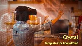  Presentation with mathematics - Beautiful theme featuring mathematics computers - binary code on digital screen backdrop and a tawny brown colored foreground