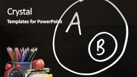  Presentation with digital transformation industry - Presentation featuring mathematics equation circle - digital composite of desk foreground background and a wine colored foreground