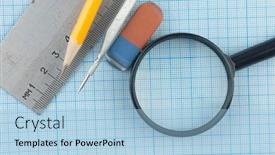  Presentation with math graph - Audience pleasing theme consisting of mathematics-geometry-tool-for-student backdrop and a light blue colored foreground