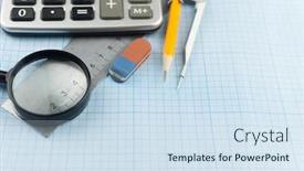  Presentation with math graph - Slide deck enhanced with mathematics-geometry-tool-for-student background and a sky blue colored foreground