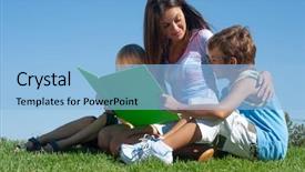  Presentation with mathematics - Beautiful theme featuring mathematics lesson on open air backdrop and a light blue colored foreground