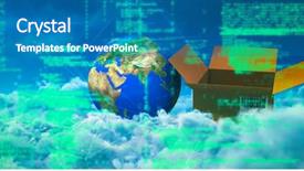  Presentation with mathematics - Audience pleasing slides consisting of mathematics planet earth - image of data against idyllic backdrop and a teal colored foreground