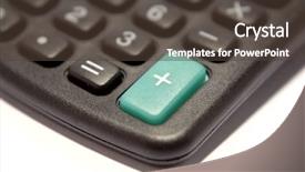  Presentation with calculator - Theme consisting of mathmatics - calculator background and a tawny brown colored foreground