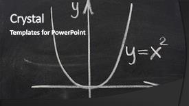  Presentation with equation - Slides with equation and graph of parabola background and a dark gray colored foreground