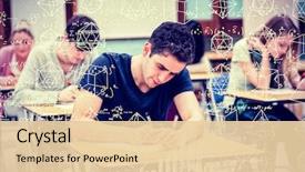  Presentation with math students - Theme having maths against students background and a lemonade colored foreground