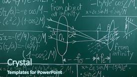  Presentation with maths - Cool new slides with maths formulas on chalkboard background backdrop and a ocean colored foreground