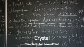  Presentation with math lesson - Amazing PPT layouts having maths pattern - blackboard with math lesson written backdrop and a dark gray colored foreground