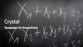  Presentation with math lesson - Presentation theme featuring maths pattern - blackboard with math lesson written background and a dark gray colored foreground