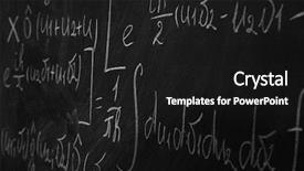  Presentation with blackboard in an abandoned school - Colorful PPT theme enhanced with maths pattern - school blackboard with formulas backdrop and a black colored foreground