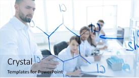  Presentation with maths project - PPT theme having maths project - behind the glass a scientist background and a light blue colored foreground