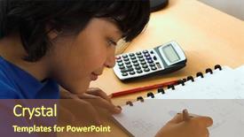  Presentation with exercises - Presentation theme featuring young business woman with glasses smiling at the camera background and a lemonade colored foreground