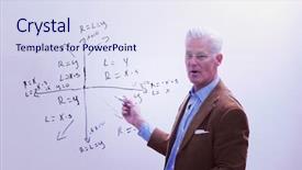  Presentation with solving - Cool new PPT layouts with maths project - portrait of confident teacher solving backdrop and a sky blue colored foreground