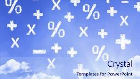  Presentation with maths - PPT theme consisting of maths symbols cloud background and a light blue colored foreground