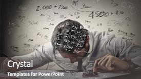  Presentation with math - PPT theme consisting of maths background and a dark gray colored foreground