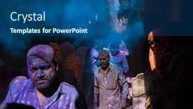  Presentation with holi - PPT theme enhanced with mathura-india-march-23-2016 background and a ocean colored foreground