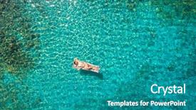  Presentation with matress - Theme with matress in the sea background and a teal colored foreground