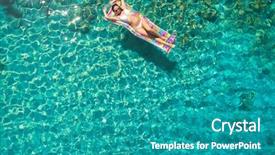  Presentation with matress - PPT layouts featuring matress in the sea background and a teal colored foreground