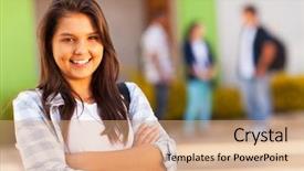  Presentation with high school - Beautiful theme featuring matrics - portrait of cute teen high backdrop and a coral colored foreground