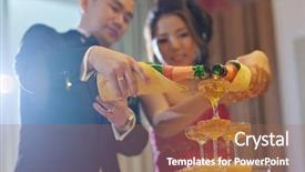  Presentation with matrimony - Presentation theme with matrimony - asian chinese wedding dinner reception background and a coral colored foreground