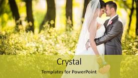  Presentation with matrimony - Amazing slide deck having matrimony - portrait of a young wedding backdrop and a yellow colored foreground