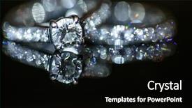  Presentation with matrimony - PPT theme having matrimony - two splendid wedding rings background and a black colored foreground