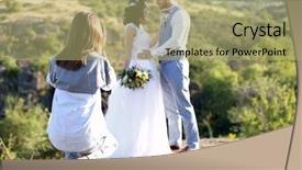  Presentation with bride and groom at wedding - Audience pleasing PPT layouts consisting of matrimony - wedding photographer taking photo backdrop and a mint green colored foreground